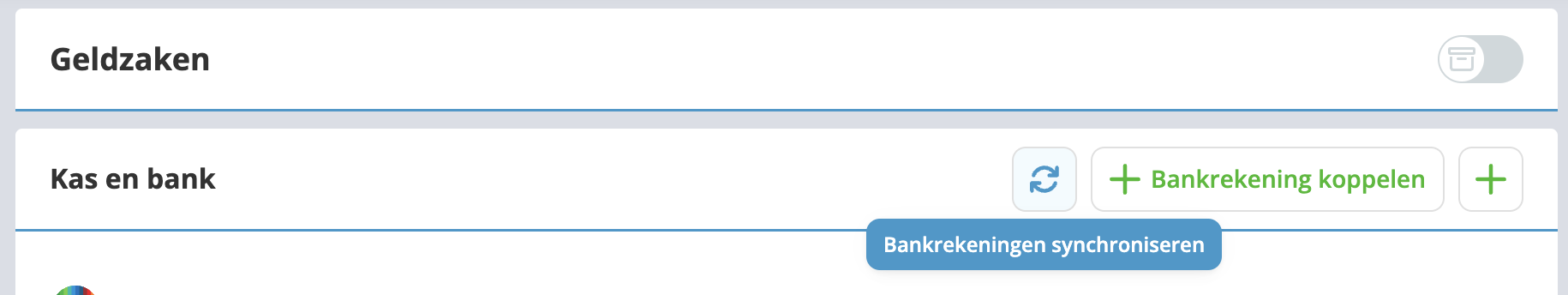 synchroniseren van de bankrekening